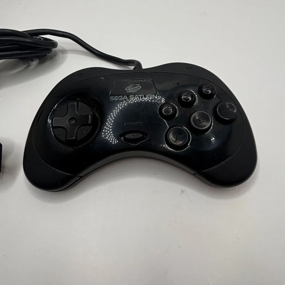 OEM Black Sega Saturn, SS Official Wired Control Pad Controller MK-80116